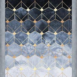 Cuadro Blue Hexagons And Diamonds