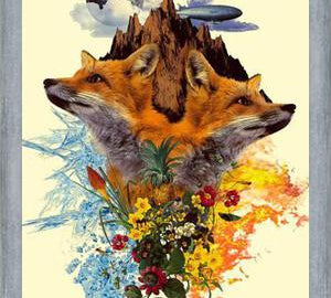 Cuadro Fox and Floral