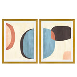 Set de Cuadros Beige blue I y II