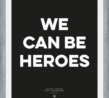 Cuadro Good Music David Bowie We can be heroes