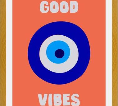 Cuadro Good Vibes Ojo Griego