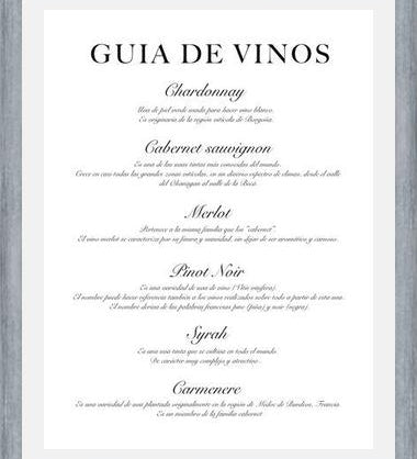 Cuadro Guia de Vinos