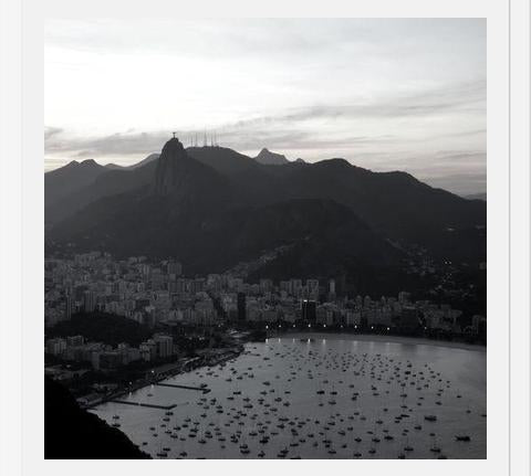 Cuadro Corcovado Sunset BW