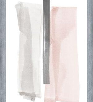 Cuadro Brushstrokes in gray and pink II