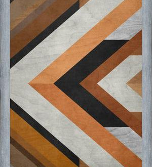 Cuadro Geometric Wood Pattern