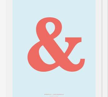 Cuadro Ampersand Baskerville Orange