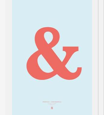 Cuadro Ampersand Baskerville Orange