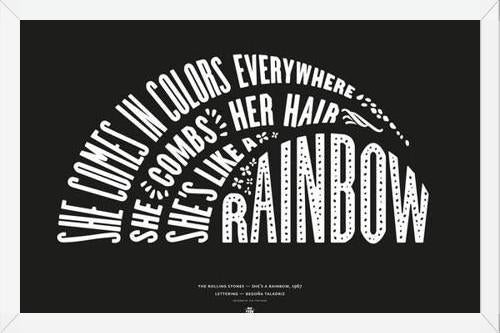 Cuadro She's like a rainbow, The Rolling Stones - Black