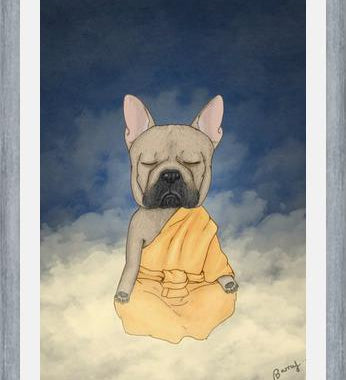 Cuadro Frenchie meditation