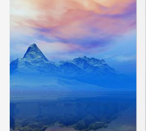 Cuadro Snowy Mountains Sunset 5