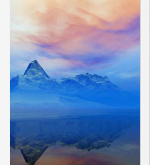 Cuadro Snowy Mountains Sunset 5
