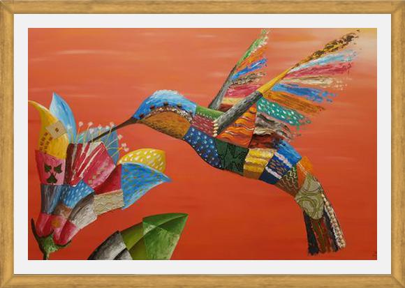 Cuadro El colibrí y la flor