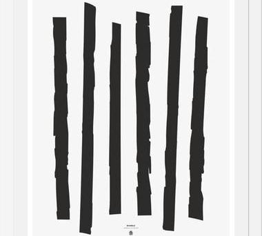 Cuadro Marble Sticks Black