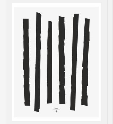 Cuadro Marble Sticks Black