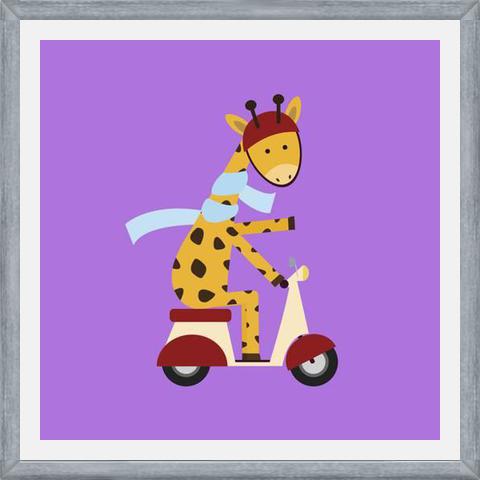 Cuadro Giraffe on Motor Scooter