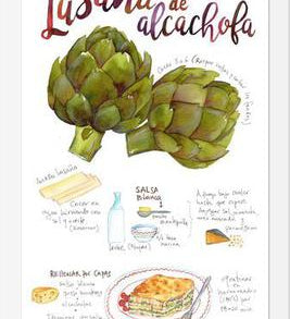 Cuadro Lasaña de Alcahofa