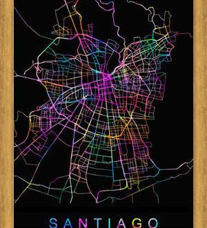 Cuadro Santiago Street Map