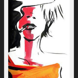 Cuadro mujer fumando