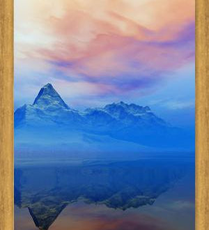 Cuadro Snowy Mountains Sunset 5