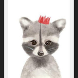 Cuadro Mapache con coronilla