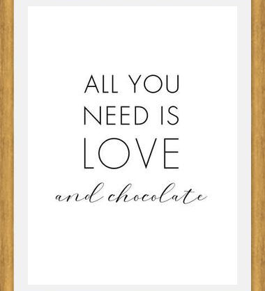 Cuadro All you need is love and chocolate