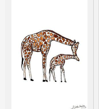 Cuadro Mama Giraffe