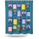 Cortina de Baño Neighborhood Blue