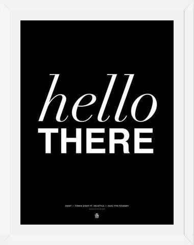 Cuadro Hello There Black