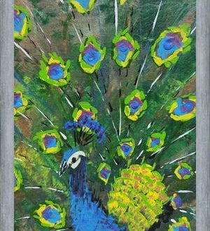 Cuadro blue peacock