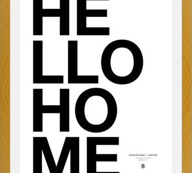 Cuadro Hello Home White