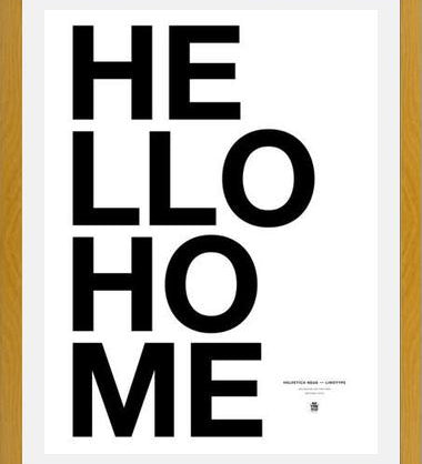 Cuadro Hello Home White
