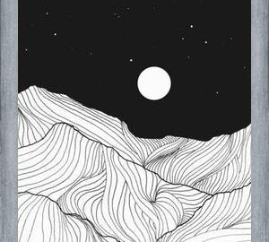 Cuadro Lines in the mountains II