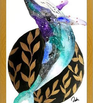 Cuadro Ballena & universo