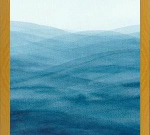 Cuadro Watercolor abstract waves