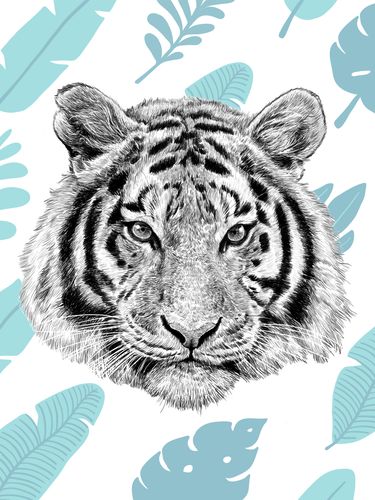 Canvas Tropical Tiger