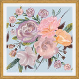 Cuadro Powdery Pastel Hand Drawn Roses Pattern