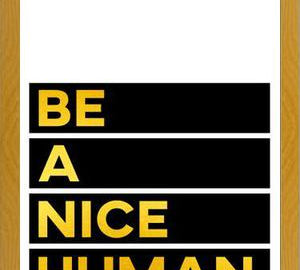 Cuadro Be A Nice Human