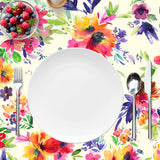 Mantel de Hule Painterly Tropical Flowers