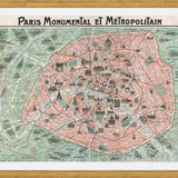 Cuadro Plano ilustrado de Paris en 1932