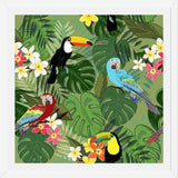 Cuadro Parrots and Toucan Tropical Birds Tropical Forest
