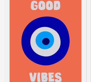 Cuadro Good Vibes Ojo Griego
