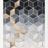 Cuadro Soft Blue Gradient Cubes