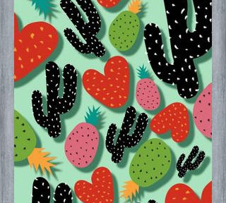Enmarcado Cactus Love and Pineapples