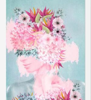Cuadro Woman in flowers II
