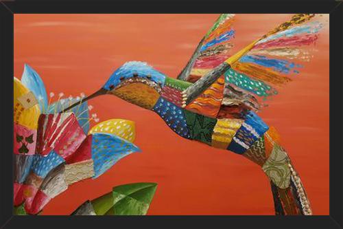 Cuadro El colibrí y la flor