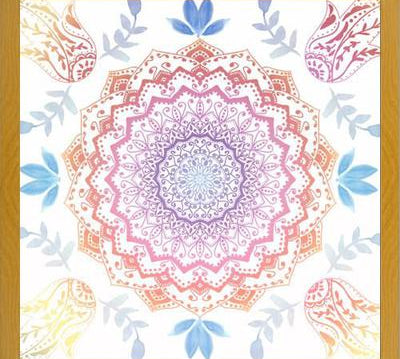 Enmarcado BOHO HAMSA MANDALA