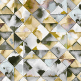 Mantel de Hule Moody Triangles Gold Silver