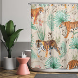 Cortina de Baño Tropical and Tigers