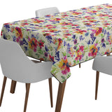 Mantel de Hule Painterly Tropical Flowers