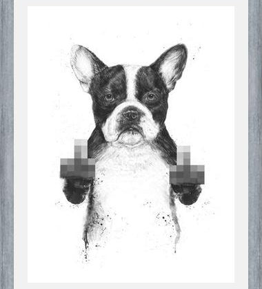 Cuadro Censored dog